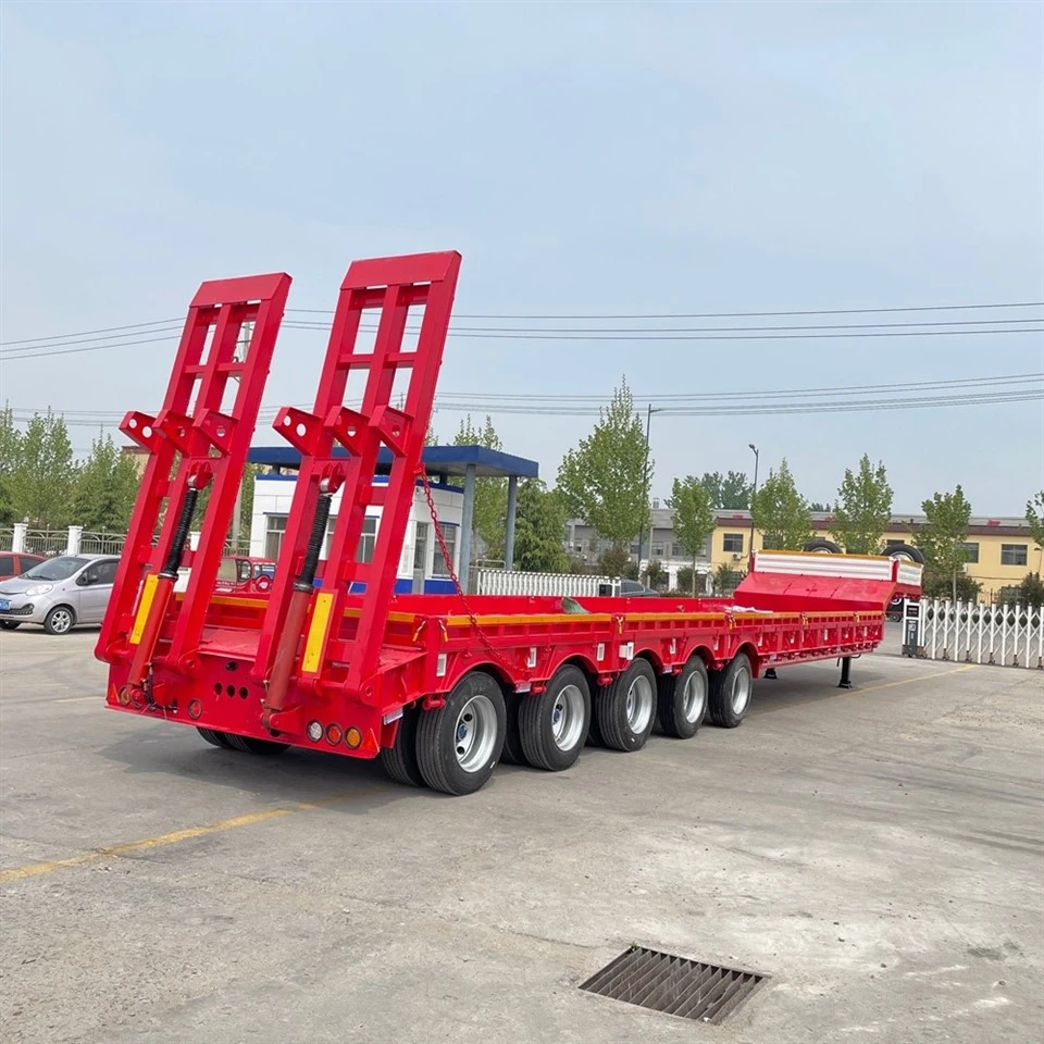 Mechanical Ladder Lowbed Trailers high quality